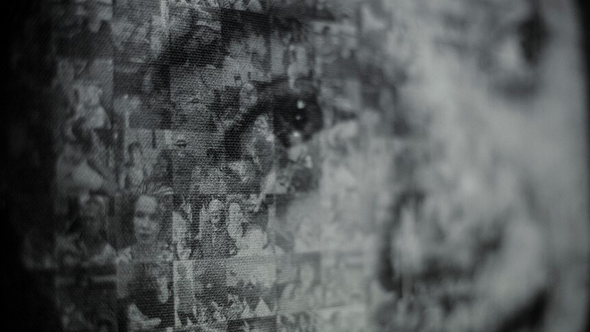 Close-up photo of Adania Evans' photo mosaic.