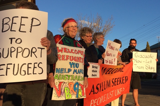 Rural Australians for Refugees supporters at a vigil in 2017