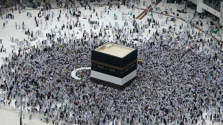 A general view of Muslim pilgrims