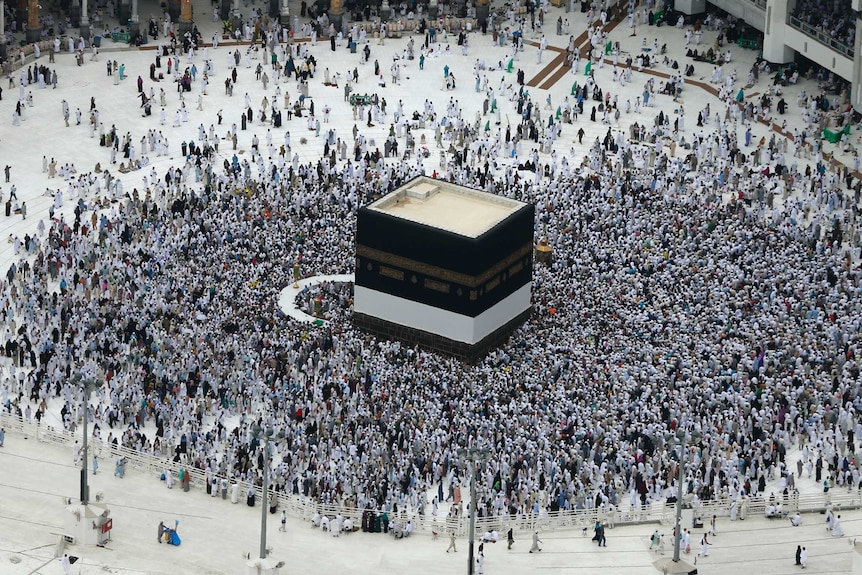 A general view of Muslim pilgrims