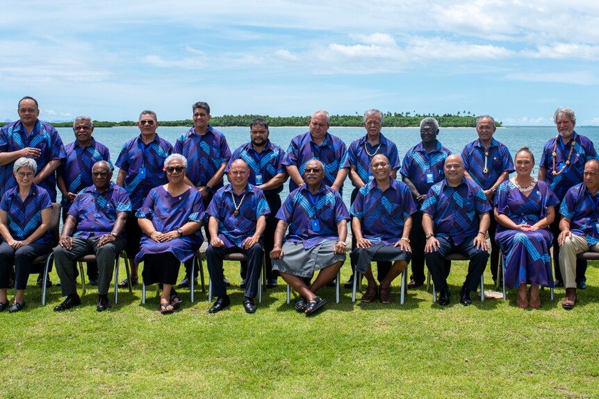 The Pacific Islands Forum special leaders retreat 'family photo'.  