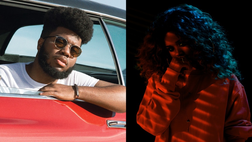 A 2018 collage of Khalid and H.E.R.