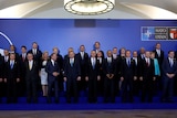 NATO leaders standing together