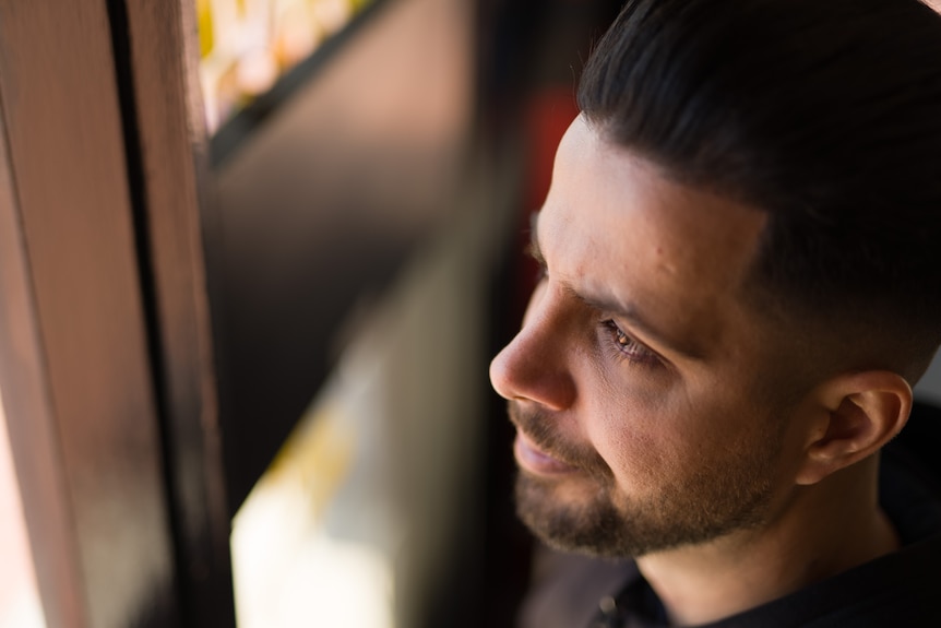 A close-up of Woodville Pizza Bar owner Sam Norouzi.