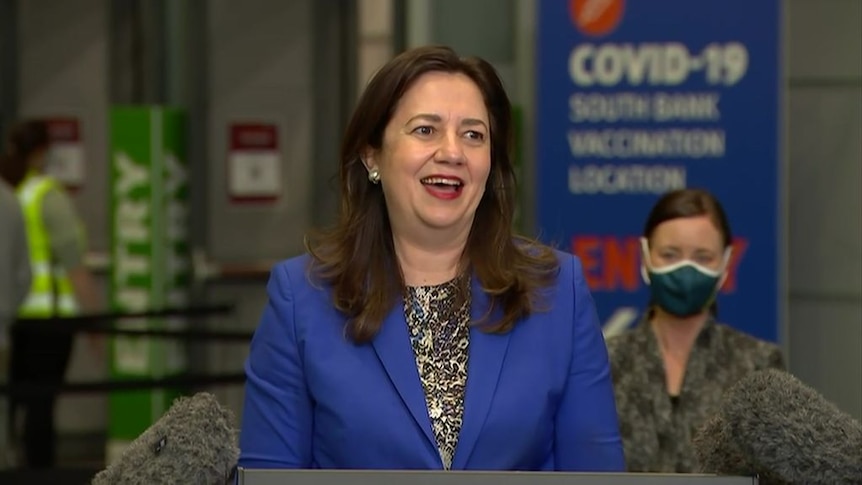 Premier Annastacia Palaszczuk at a press conference