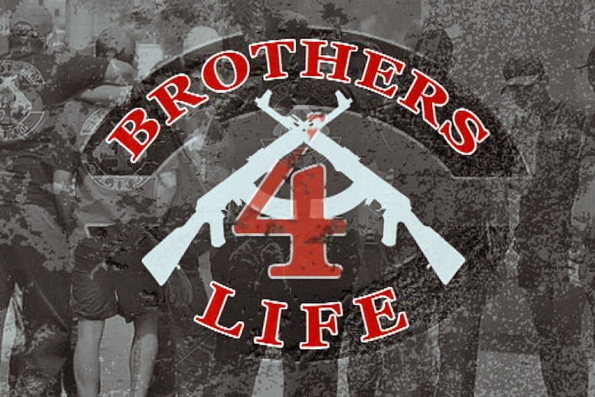 A gang logo showing two crossed AK-47s