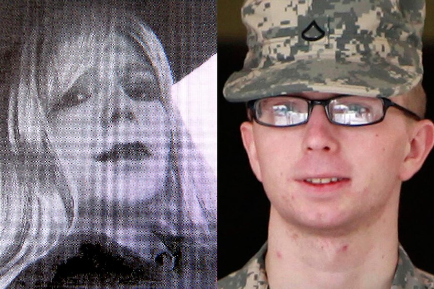 Bradley Manning as a woman and in court