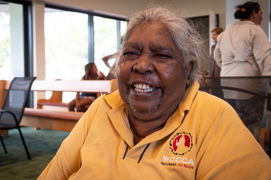 Elderly Aboriginal woman smiling