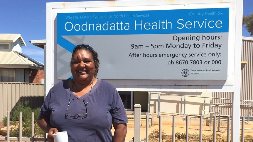 Oodnadatta woman Christine Lennon attends the Women's Healthy Living Day