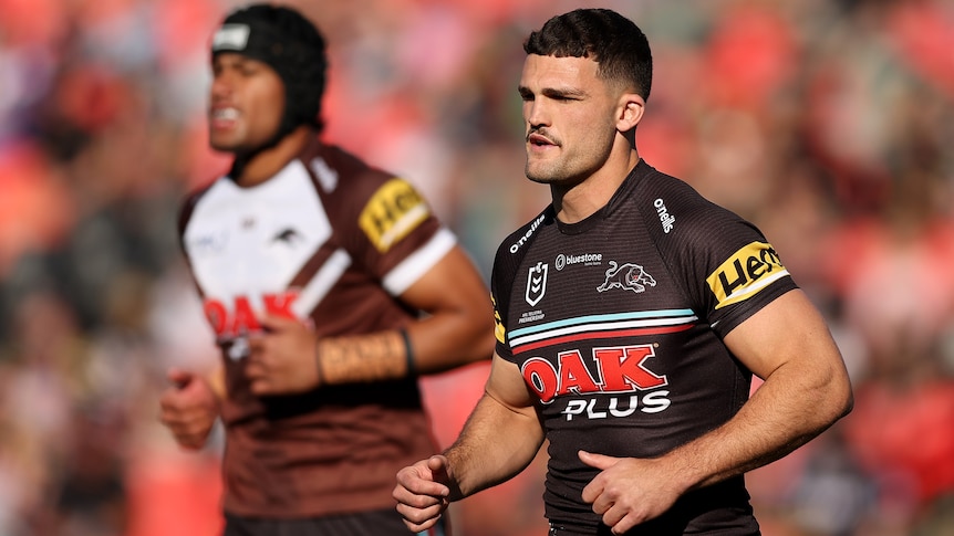 Nathan Cleary jogs