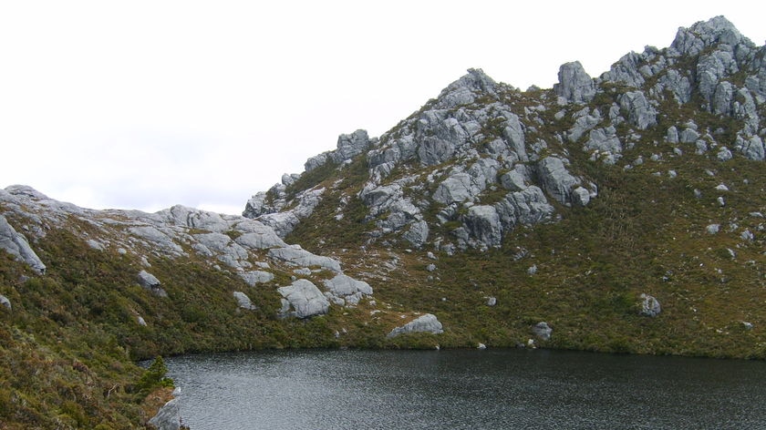 Lake Oberon south west Tasmania, home of the endangered Pedder Galaxias fish