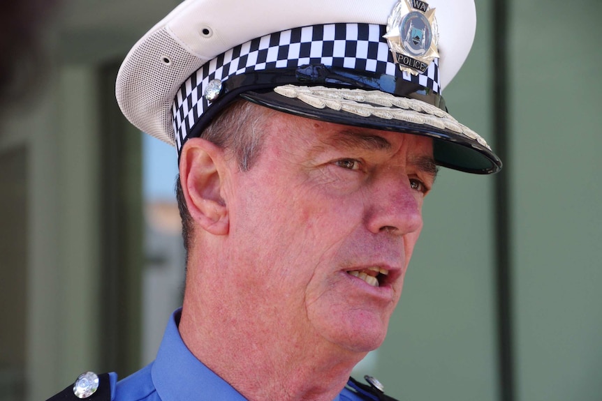 Close-up shot of Police Commissioner Karl O'Callaghan