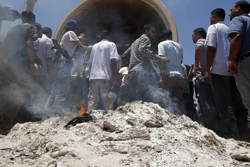 Ballot papers burn in Benghazi