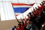 Red-shirted Thai protesters