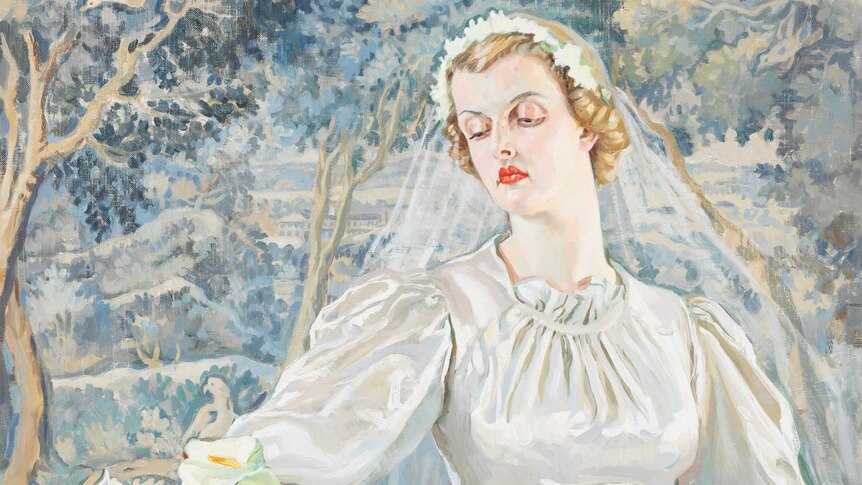 The bride (June Ashley-Wilson) 1938 by Hilda Rix Nicholas.