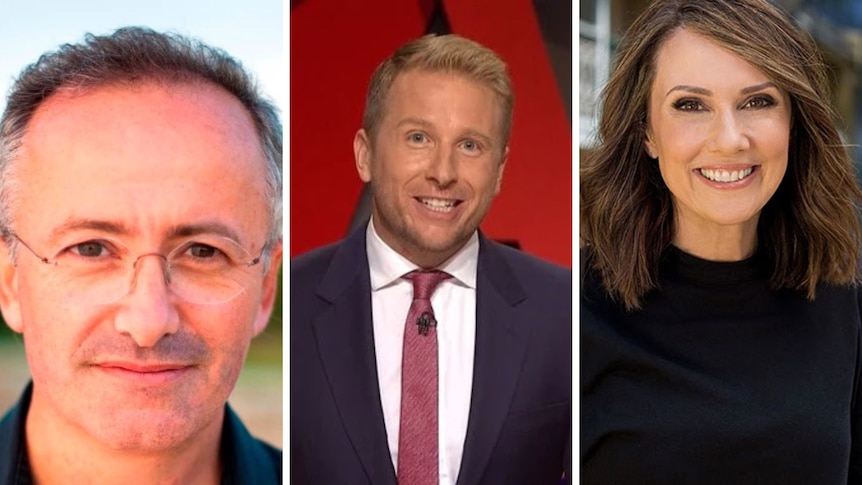 profile pictures or andrew denton, hamish macdonald and chris bath