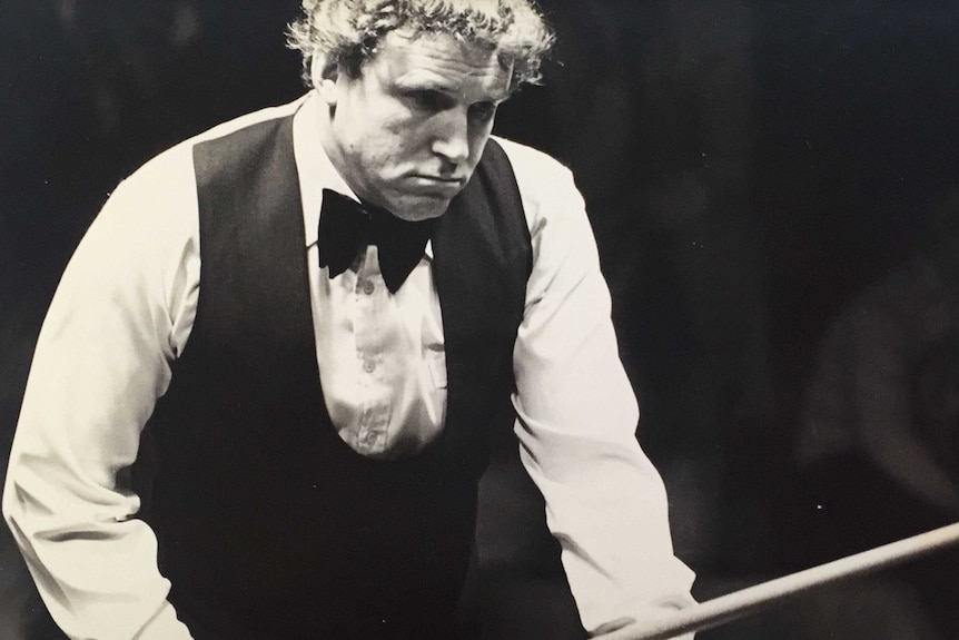 Ron Atkins at the 1980 world snooker championships.