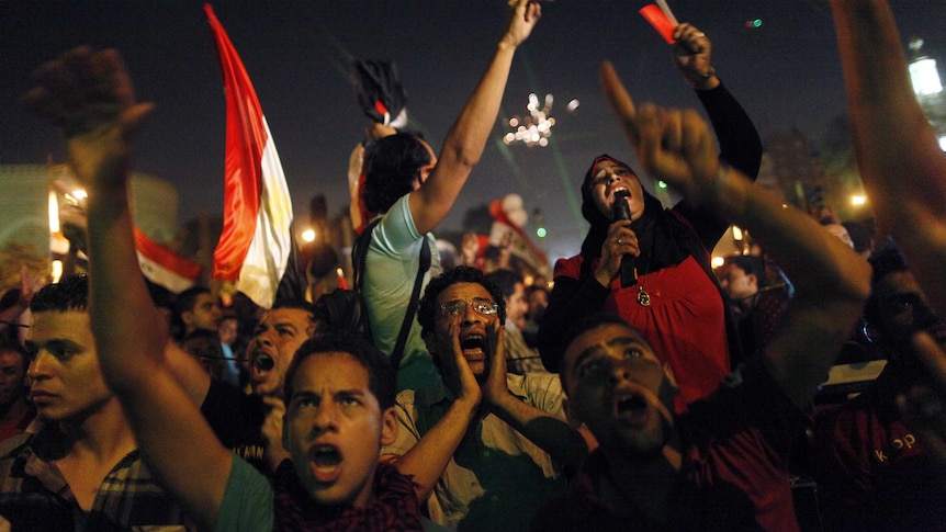 Egyptian protesters rally in Cairo