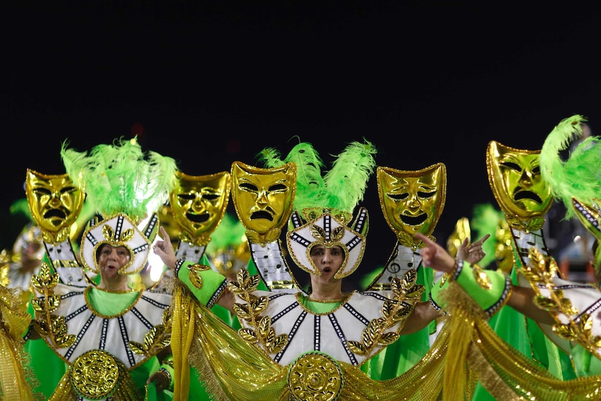 Revellers at Rio's Carnival Feb 14 2015 3