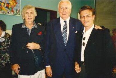 Gough and Margaret Whitlam with David Weber
