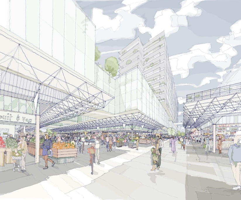 An artist's impression of the redeveloped Preston Market.