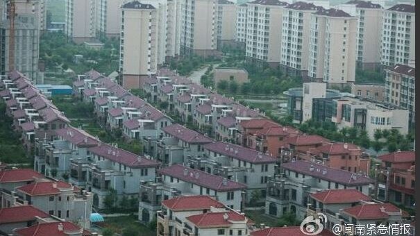 Rows of identical villas next to dozens of identical apartment blocks.