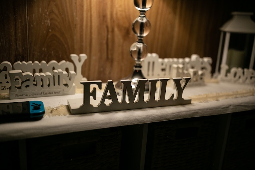 A text block spelling 'family'.