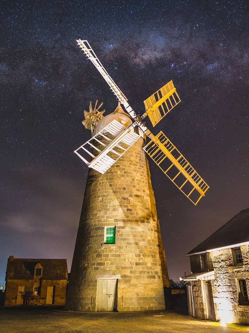 Callington Mill at night