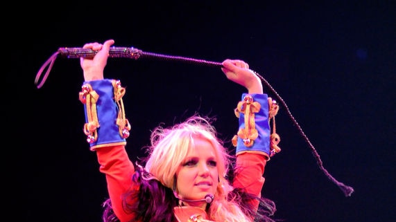 Britney Spears entertains a sell-out crowd of 16,400 in New Orleans.