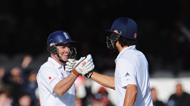 England openers celebrate win