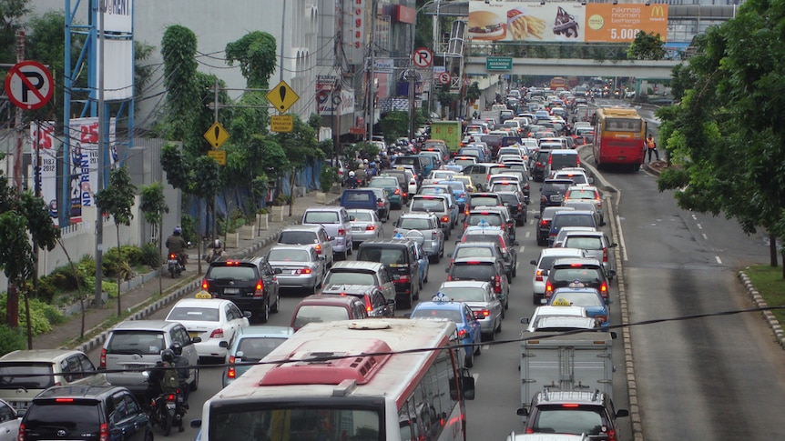 Traffic congestion in Jakarta