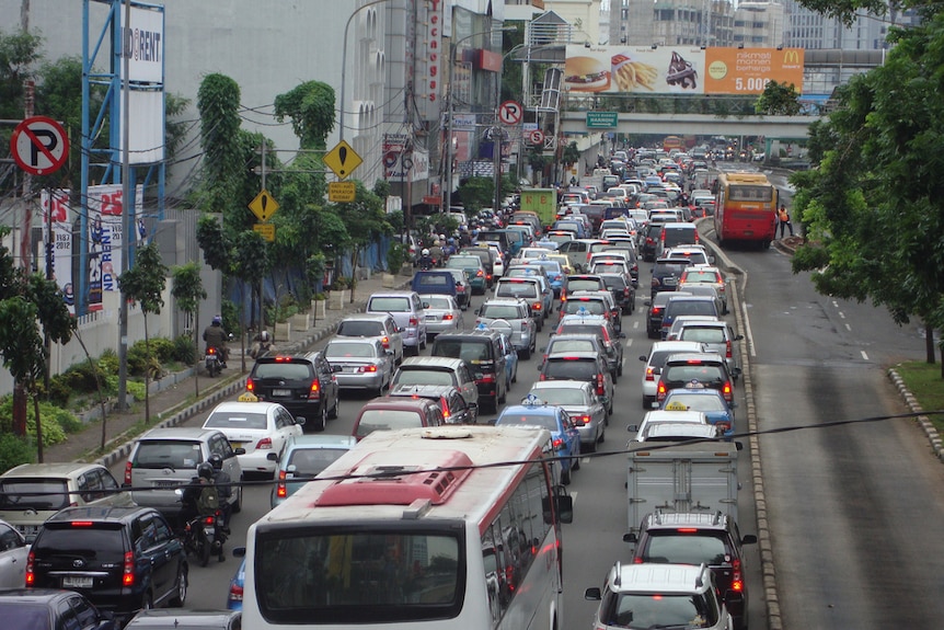 Traffic congestion in Jakarta