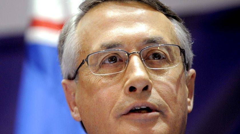 Treasurer Wayne Swan speaks during a press conference