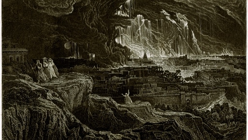 An artist's impression of the destruction of Sodom and Gomorrah. (Thinkstock: iStockphoto)