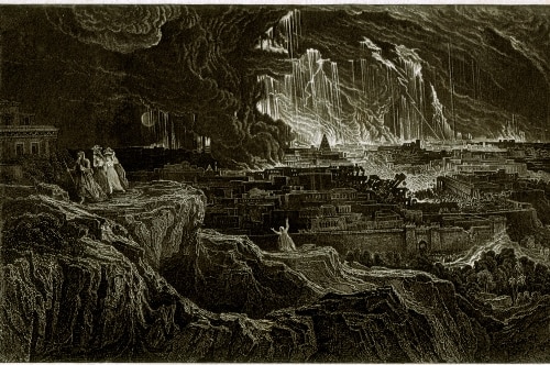 An artist's impression of the destruction of Sodom and Gomorrah. (Thinkstock: iStockphoto)