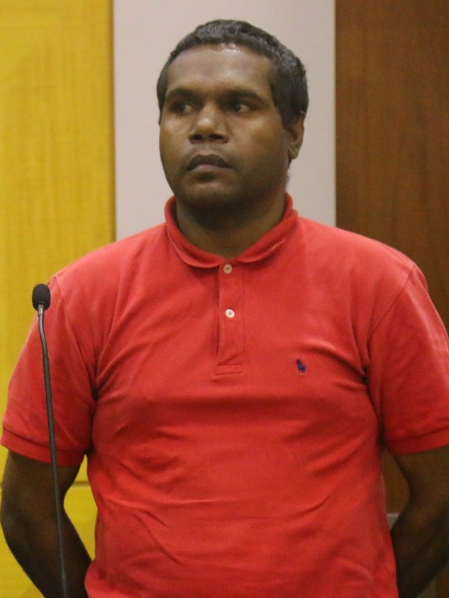 Conway Stevenson stands to be sentenced in Darwin Supreme Court