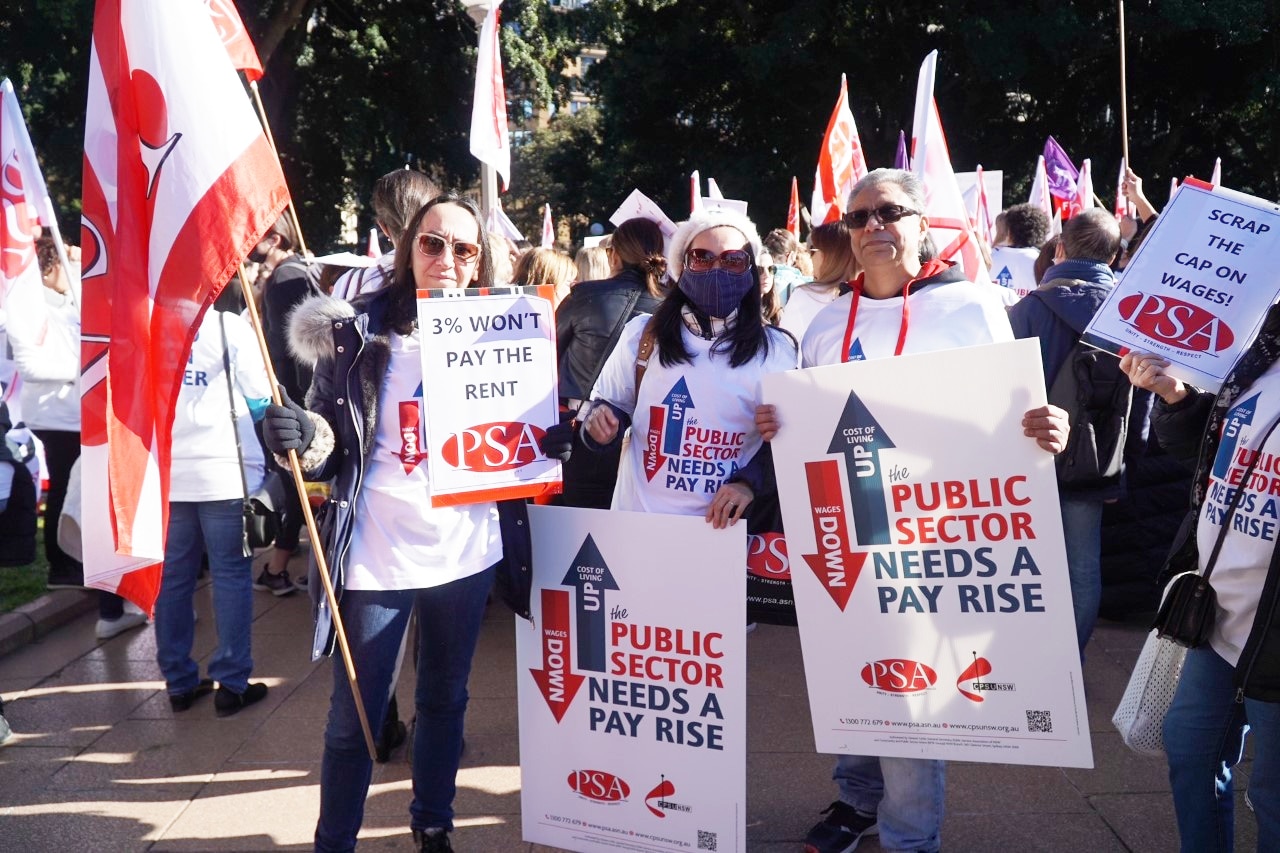 NSW Public Sector Employees Strike For 24 Hours Over 3 Per Cent Wage ...