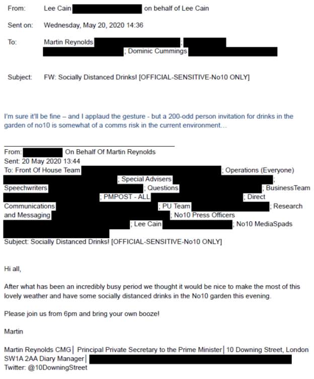 An email screenshot with heavily redacted lines of bold. 