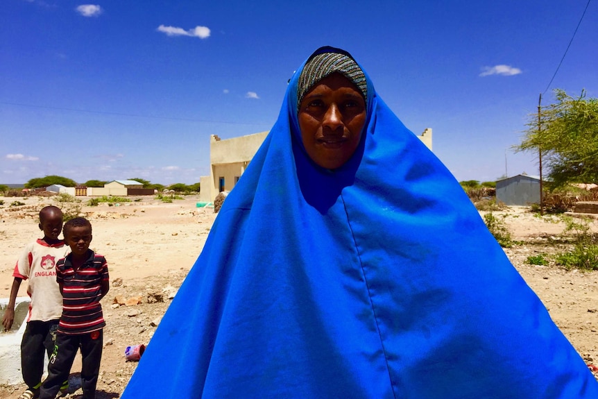 Woman at well in Somaliland