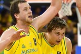 Boomers celebrate a point against Lithuania