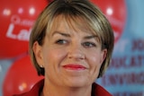 Anna Bligh addresses her supporters as she concedes defeat