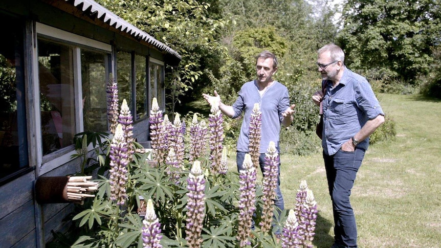 Professor Dave Goulson in his garden.