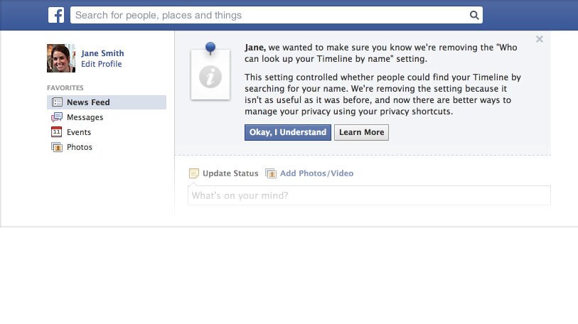 Facebook says users who have enabled the privacy setting will be notified of the change in coming weeks.