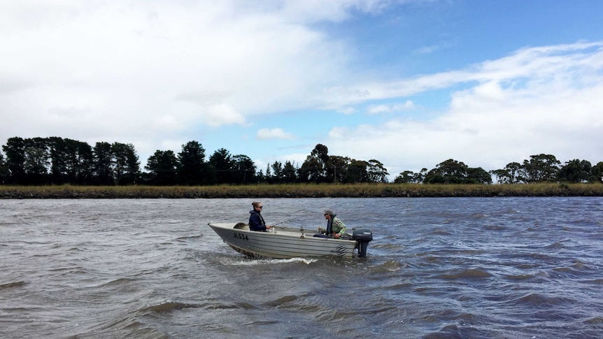 Fish boat on the Hazelwood pondage