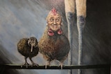 A painting depicting Barnaby Joyce as a bird.