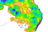 Map showing rainfall totals from past week