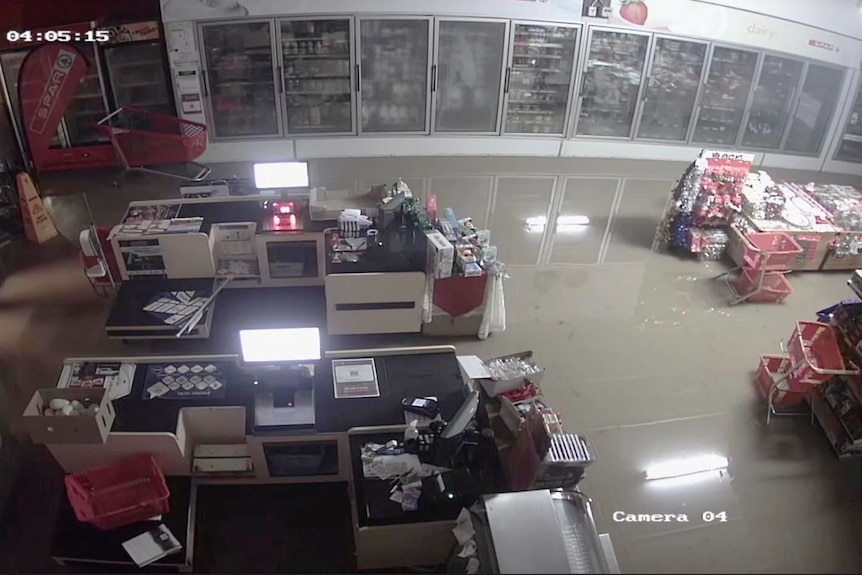 CCTV inside the SPAR store.