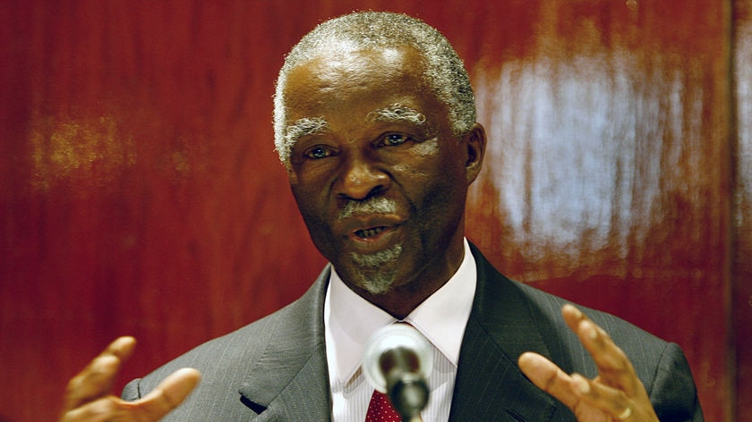 'Time to go'... Mr Mbeki was set to be President until 2009.