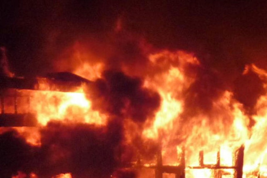 Shops ablaze after explosion in Queenstown