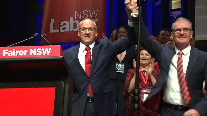 Labor leader Luke Foley with NSW deputy leader Michael Daley